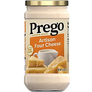 14.5-oz Prego Artisan Four Cheese Alfredo Pasta Sauce $1.75 w/ S&S