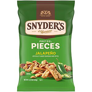 Snyder's of Hanover Jalapeño Flavored Pretzel Pieces, 11.25 Oz~$2.90 After Coupon & S&S @ Amazon