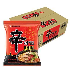 20-Pk 4.2-Oz Nongshim Shin Ramyun Ramen Noodle Soup (Gourmet Spicy) $17.75 w/ S&S