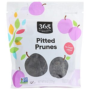 365 by Whole Foods Market, Pitted Prunes, 8 Ounce~$2 After Coupon & S&S @ Amazon