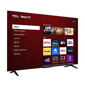 TCL 55” Class S55LR Series 4K HDR LED Smart Roku TV (New 2026) - High Brightness LED Backlight, Wide Color Gamut, Motion Rate 240~$268 @ Walmart~Free Shipping!