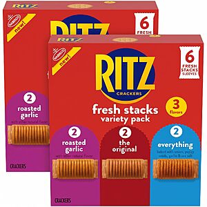 8.85-Oz. RITZ Fresh Stacks (6 Multi Snack Packs) 2 for $6 