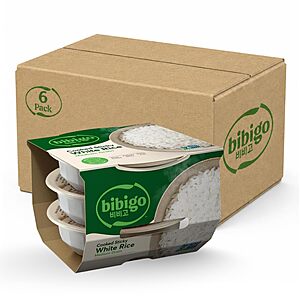 Bibigo Korean Sticky White Rice, Microwavable, Zero Trans Fat, 7.4 Ounce (Pack of 18)~$17.07 With S&S @ Amazon