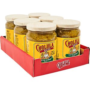 Cholula Salsa Verde, Mild Heat, 12 oz (Pack of 6)~$11.28 With S&S @ Amazon