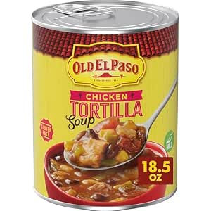 Old El Paso Chicken Tortilla Soup, Ready to Serve Canned Soup, 18.5 oz | Gluten Free, 90 Calories per Serving, No Artificial Flavors or Colors~$1.99 With S&S @ Amazon