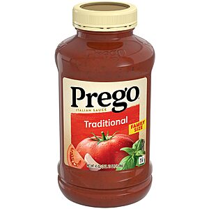 Prego Traditional Pasta Sauce, 45 oz Jar~$3 @ Amazon With S&S @ Amazon