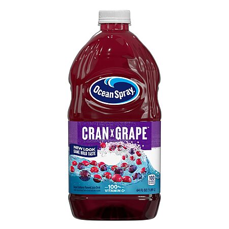 Ocean Spray® Cran-Grape® Cranberry Grape Juice Drink, 64 Fl Oz Bottle~$1.22 With S&S @ Amazon
