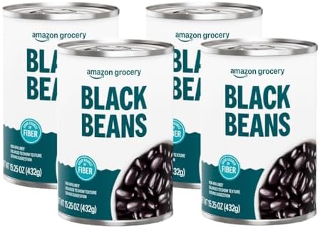 Amazon Fresh, Canned Black Beans, 15.25 Oz (Pack of 4)~$3.12 @ Amazon~Buy 4 & Save More!