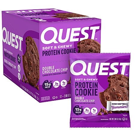 Quest Soft & Chewy Protein Cookie - 15g Protein - Double Chocolate Chip (12 Cookies) & More~$17.09 With S&S @ Amazon