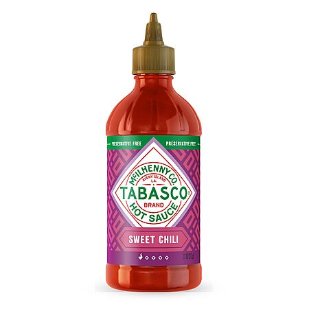 TABASCO Brand Sweet Chili Sauce, Mild Hot Sauce, Easy-to-Squeeze Bottle, Perfect Balance of Sweet & Heat, Versatile Flavor 11 Oz (Pack of 1)~$2.88 With S&S @ Amazon
