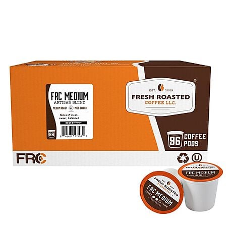 Fresh Roasted Coffee, FRC Medium Roast Blend, 96 Pods for K Cup Brewers~$20.91 With Coupon & S&S @ Amazon