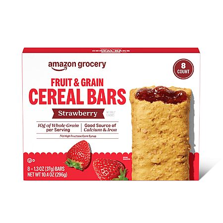 Amazon Grocery, Fruit & Grain Cereal Bars, Strawberry, 10.4 Oz, 8 Ct (Previously Happy Belly, Packaging May Vary)~$1.79 With S&S @ Amazon