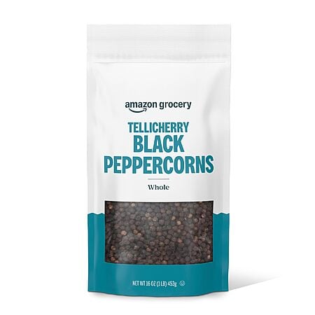Amazon Grocery, Tellicherry Whole Black Peppercorn, 16 Oz (Previously Happy Belly, Packaging May Vary)~$7.08 After Coupon & S&S @ Amazon~Buy 4 & Save More!