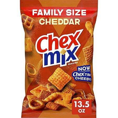 Chex Mix Cheddar Snack Mix, Savory Snack Bag, Family Size, 13.5 oz~$2.97 After Coupon & S&S @ Amazon