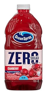 Ocean Spray® ZERO Sugar Cranberry Juice Drink, Cranberry Juice Drink Sweetened with Stevia, 64 Fl Oz Bottle~$2.50 @ Amazon