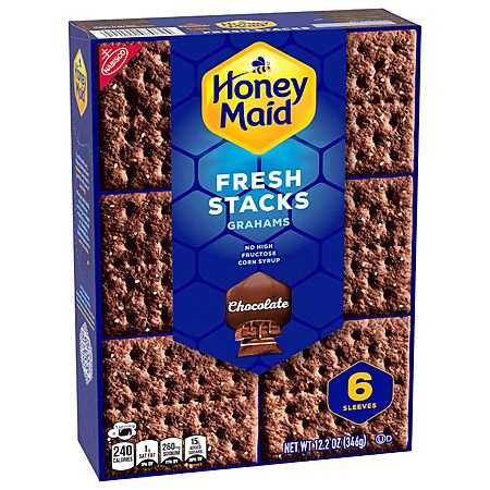 HONEY MAID Fresh Stacks Chocolate Graham Crackers,Multi Snack Packs