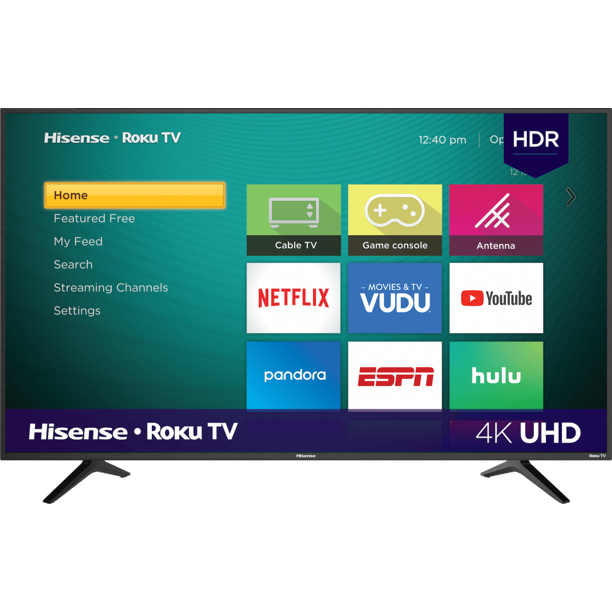 Hisense 55 Class 4k Uhd Led Roku Smart Tv Hdr 55r6e3 154 Walmart B