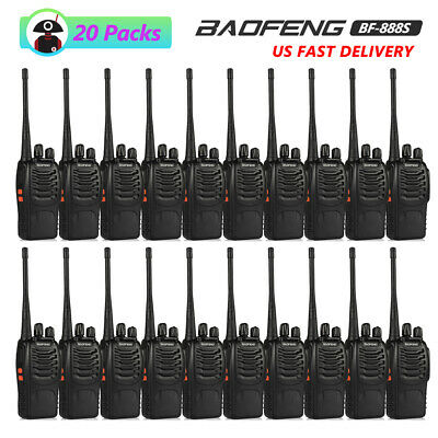 20x Baofeng BF-888S UHF Ham Two-way Radio Handheld 5W Walkie Talkie + Earpiece $144.99