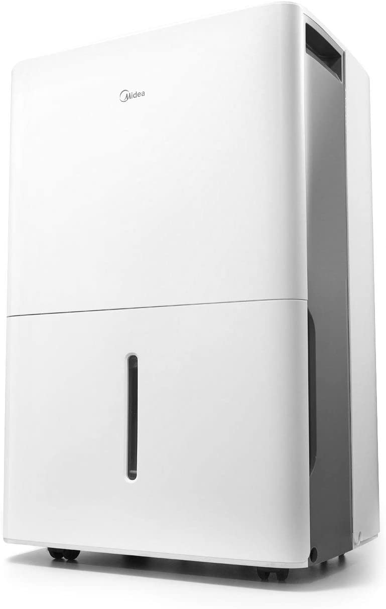 MIDEA MAD50C1ZWS Dehumidifier for up to 4500 Sq Ft with Reusable Air Filter, Ideal for Basement, Bedroom, Bathroom, New 50 Pint-2019 DOE (Previous 70 Pint), White $169