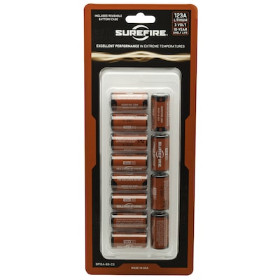Surefire Lithium Batteries CR123A 12PK $15.39