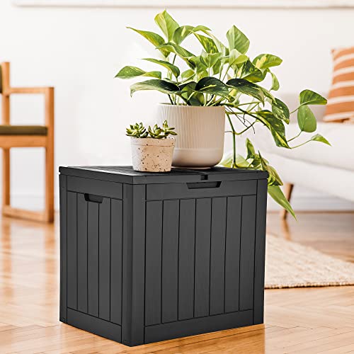 YITAHOME 30 Gallon Deck Box, Outdoor Storage Box for Patio Furniture, with Waterproof Resin with Lockable Lid and Side Handles for $39.99