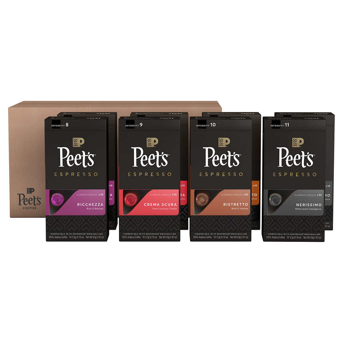80-Ct Peet's Nespresso Compatible Aluminum Capsules (Variety Pack) for $29.97 Costco in store only
