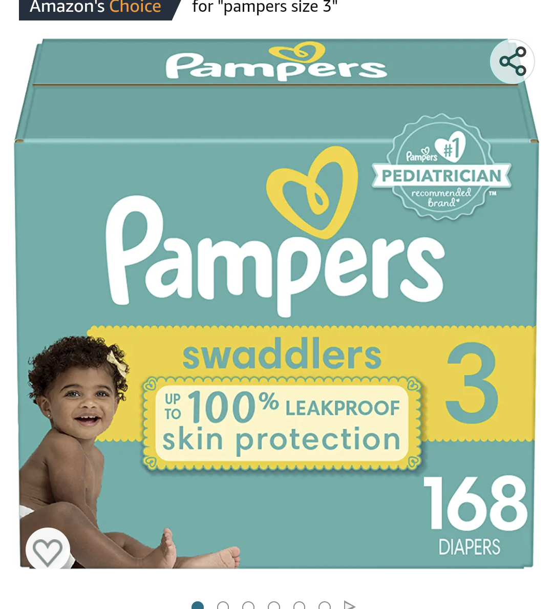 YMMV Prime Members Pampers Swaddlers Size 3 $20 off 2 box + $15 Amazon credit As Low as $59.49 $59.49