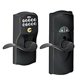 SCHLAGE FE599NX Home Keypad Lever With Camelot Trim &amp; Z-Wave Technology (Aged Bronze)