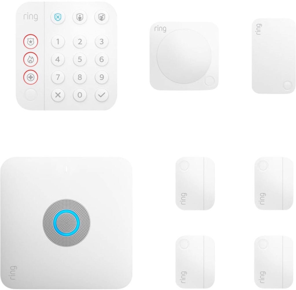 Ring Alarm Pro Home Security Kit 8 Pieces White B08HSTJPM5 - $199.99