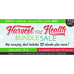 Harvest Your Health e-book Bundle Sale - 52 e-books for $39 - ends 3/6/14