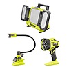 ONE+ 18V 3-Tool Lighting Kit with Hybrid Panel Light, Spotlight and Flexible Clamp Light (Tools Only) $99