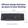 Verbatim Slimline USB Wired Keyboard with TenKey For Mac, PC, Chrome, Linux + Free Shipping w/ Prime $5.00