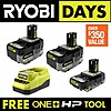YMMV Clearance Price $169  W/Free Tool (Up to $199) At Home Depot: ONE+ 18V Lithium-Ion HIGH PERFORMANCE Starter Kit with 2.0 Ah Battery, (2) 4.0 Ah Batteries, and Charger