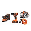 Lowe's BLACK+DECKER 20-volt Max 4-Tool Power Tool Combo Kit (2-Batteries Included and Charger Included) | BD4KITCDCMSL $49.99