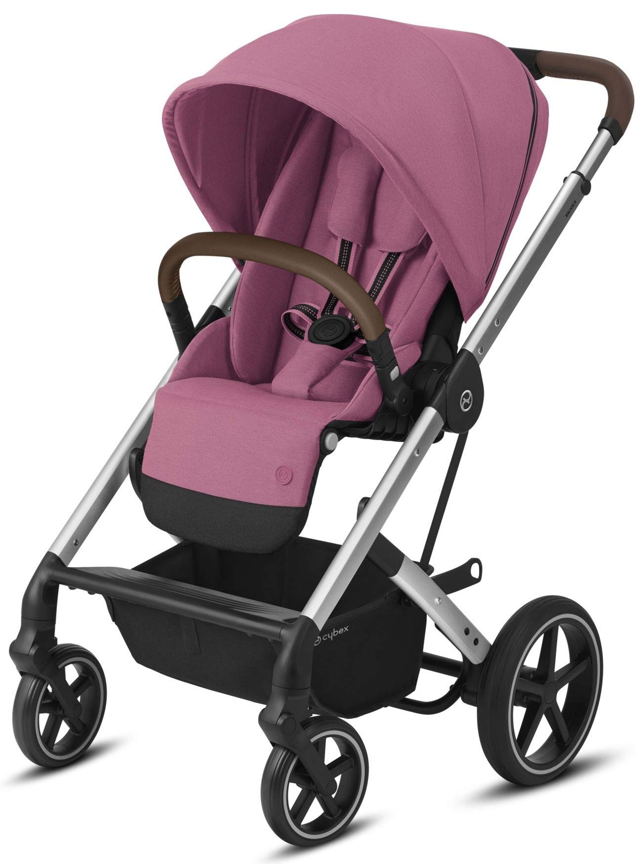 Cybex Balios S Lux Stroller FrontFacing or ParentFacing Seat Positions OneHand Fold Multiposition Recline Adjustable Leatherette Handlebar Infant Stroller, Magnolia Pink $359.99