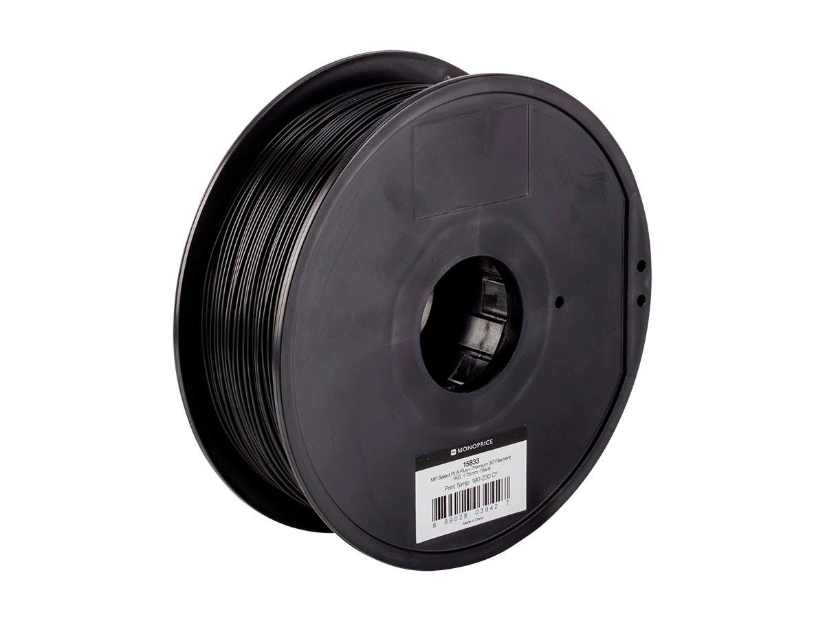 Monoprice MP Select PLA Plus+ Premium 3D Filament 1.75mm 1kg/spool, Black - $12.39