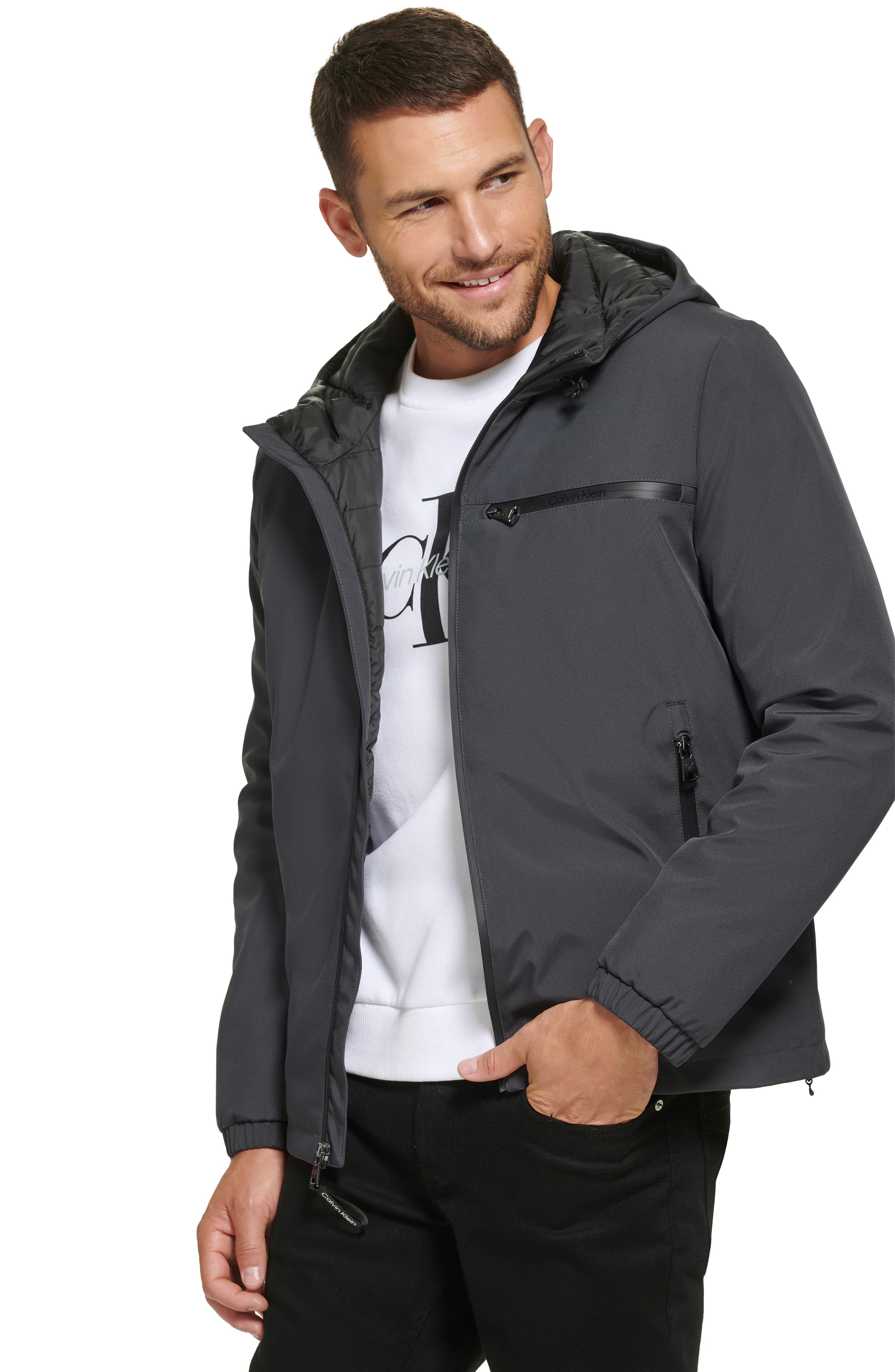 Calvin klein men's shop water resistant jacket