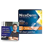 NicoDerm CQ Step 2 Nicotine Patches to Help Quit Smoking with Behavioral Support Program - Stop Smoking Aid, 14 mg, 14 Count - $26.38