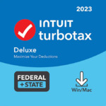 TurboTax Deluxe 2023 Federal E-file + State Download for PC/Mac, Includes $10 0 credit In-Product $45.99