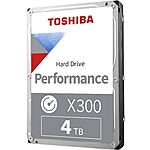 Toshiba X300 4TB Performance &amp; Gaming 3.5-Inch Internal Hard Drive – CMR SATA 6 GB/s 7200 RPM 256 MB Cache $71