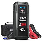 Amazon: Car Battery Jump Starter, TOPDON 2000A Peak Battery Jump Starter for Up to 8L Gas/6L Diesel Engines, 12V Portable Battery Booster Pack with Jumper Cables