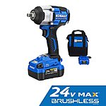 Kobalt Next-Gen 24-volt Variable Speed Brushless 1/2-in Drive Cordless Impact Wrench (Battery Included) in Blue | KIW 4024A-03 $149