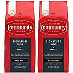 Community Coffee Signature Blend Ground Coffee, Dark Roast, 64 Ounce (32 Ounce Bags, Pack of 2) - $14.98