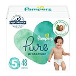 Pampers Pure Protection Diapers - Size 5, 48 Count, Hypoallergenic Premium Disposable Baby Diapers $16.99
