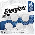 [S&amp;S] $3.99: 4-Pack Energizer CR2032 3V Lithium Coin Cell Batteries