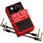 BOSS RC-1 Ultimate Looper Kit: Guitar Effects Pedal and Two 6&quot; Patch Cables $99.99