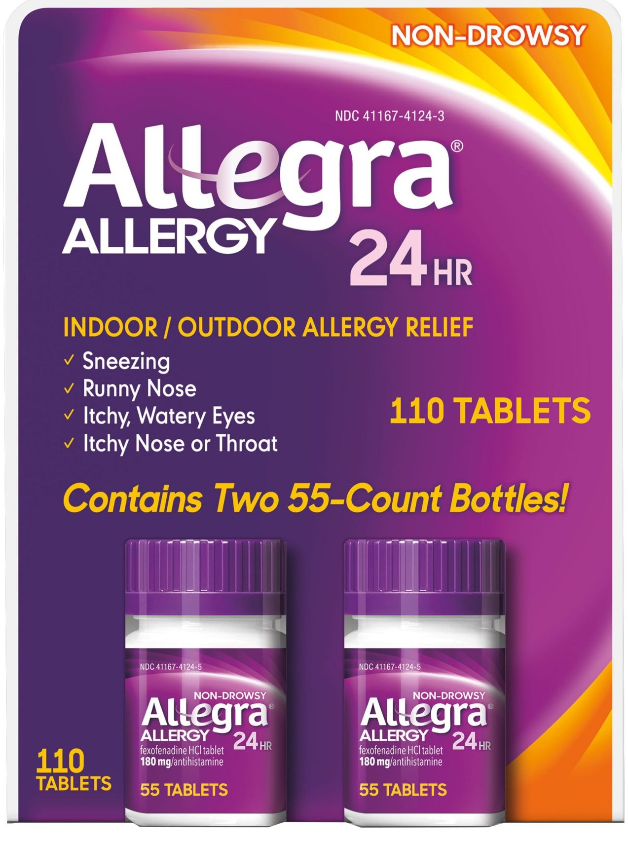 Allegra 24 hour allergy relief 110 tablets 21.99 in-store pickup $21.99