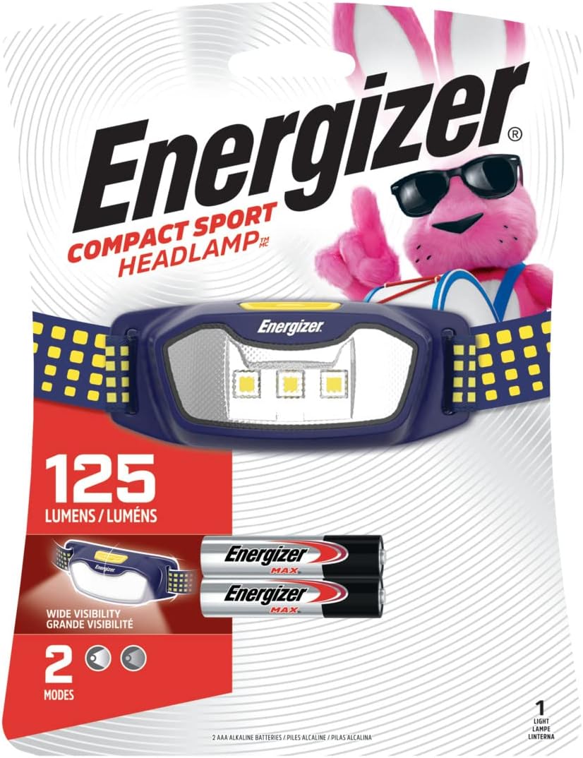 Energizer LED Headlamp Flashlight, Super Bright, Compact Sport Head Lamp, Perfect Running Headlamp,Batteries Included $6.39
