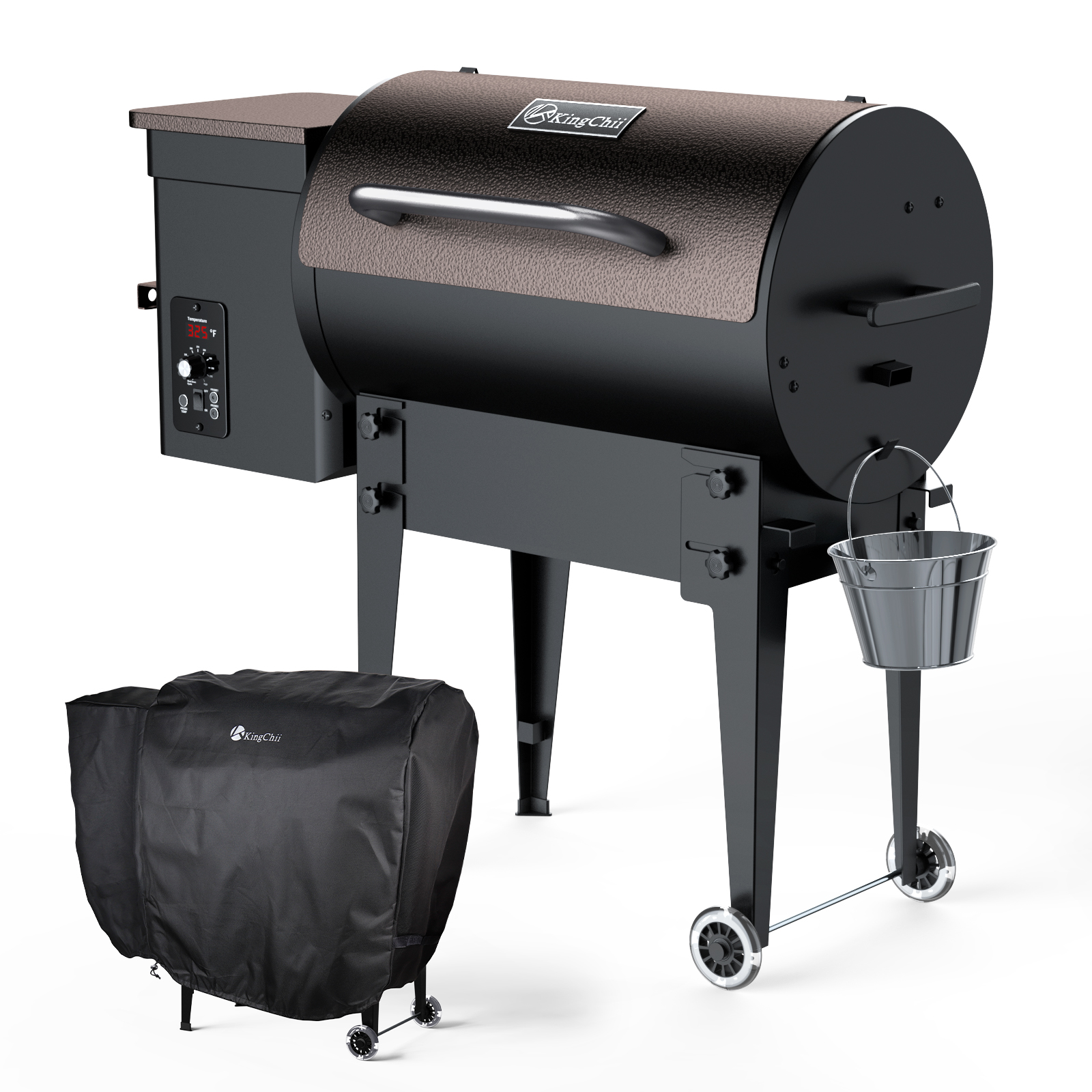 KingChii 456 sq. in Wood Pellet Smoker & Grill BBQ with Auto Temperature Controls $239