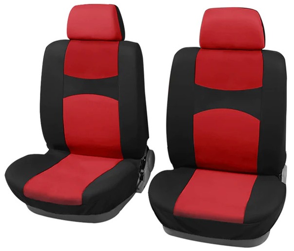 Car Seat Cover Kit 2x Front Seat Covers & 2x Headrest - Cloth Fabric Seat Protector - With Code $14.68